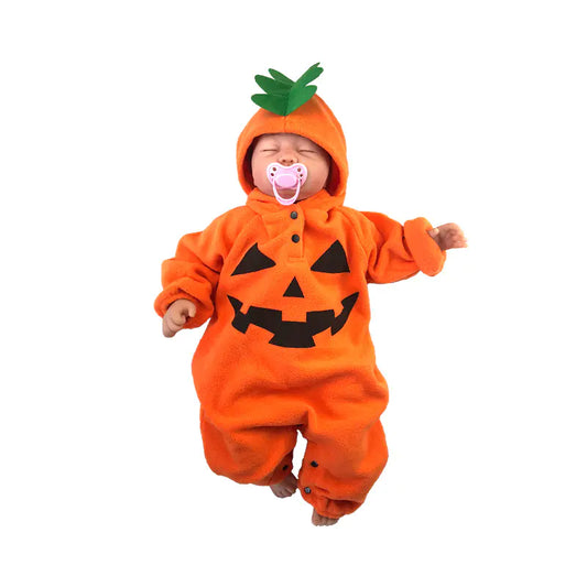 Baby Fleece Costume for Halloween - Pumpkin Onesie
